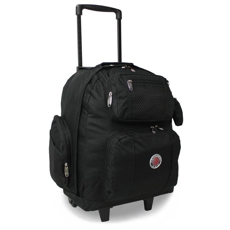 Travel Rolling Backpack 22-Inch Airline Approved Carry-On Durable Polyester