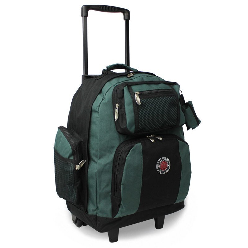 22-Inch Multi-Compartment Rolling Backpack - Airline Approved Travel Bag