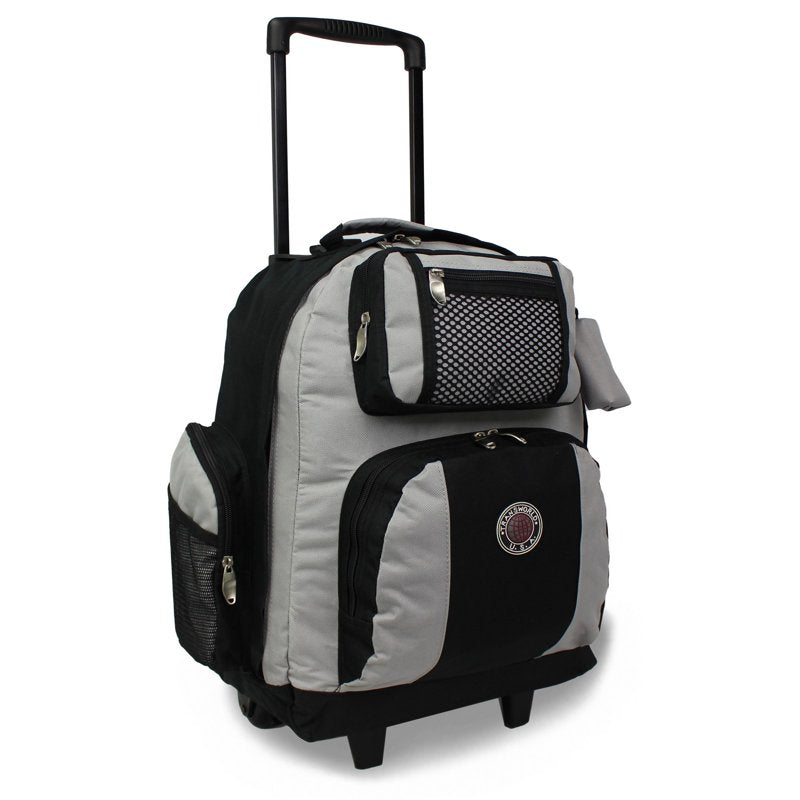 22-Inch Rolling Backpack Carry-On Suitcase with Convertible Backpack Function