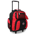 22-Inch Airline Approved Rolling Backpack with Multiple Compartments - Red