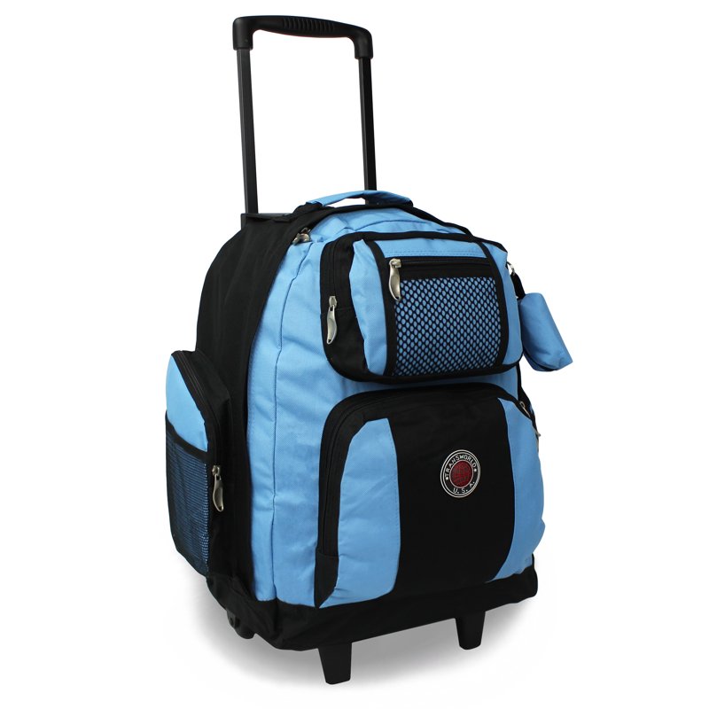 22-Inch Travel Rolling Backpack Airline Approved Durable Polyester Organizer