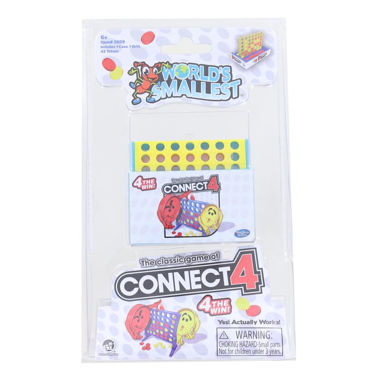 World’s Smallest Connect 4 – Variation: Connect 4 Mini Game with Case, 42 Tokens
