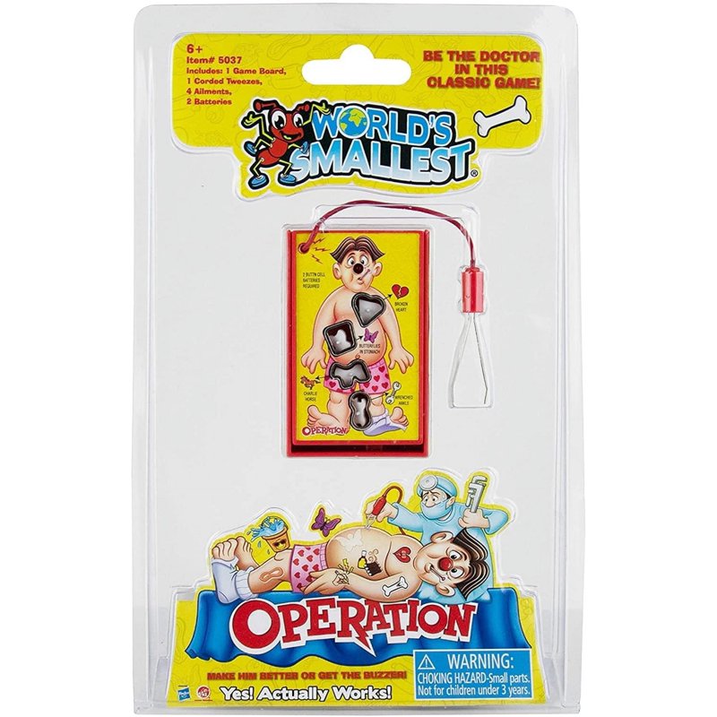 Variation: World’s Smallest Operation Game – Fully Functional Mini Classic with Lights and Sounds