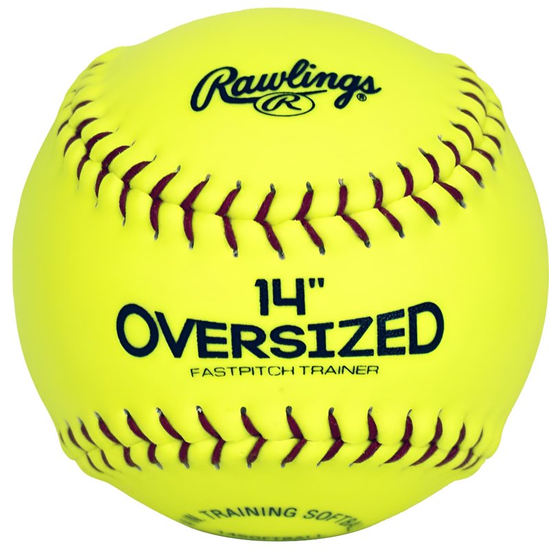 14-Inch Oversized Softball for Pitching Training - Tactile Seams for Control