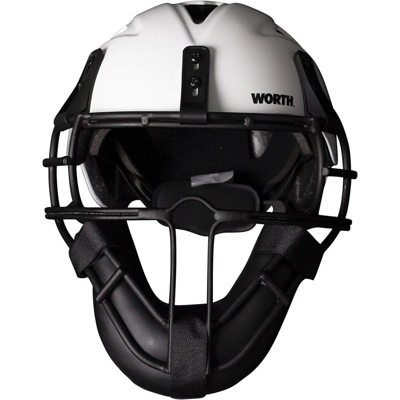 Slowpitch Softball Pitcher's Helmet Mask - Impact-Resistant, Adjustable Fit