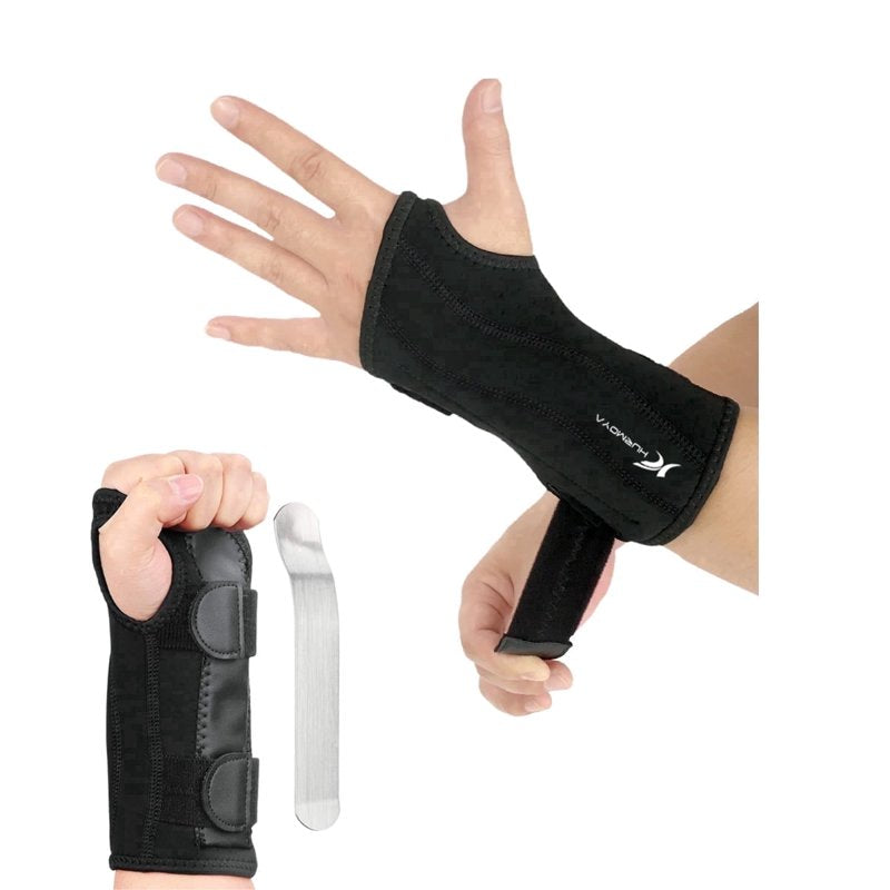 Adjustable Wrist Brace for Carpal Tunnel Support - Left & Right Hand, Large