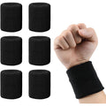 Breathable Tennis Wristbands 6 Pack for Men & Women Sweat-Absorbing Sports Wristbands