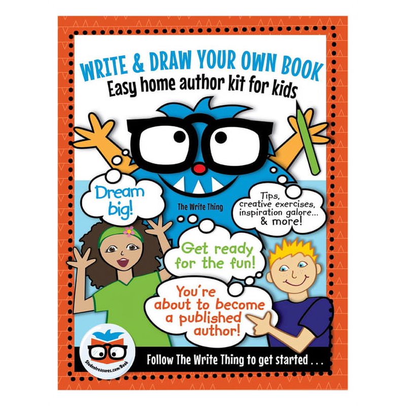 Kids Write and Draw Book Publishing Kit - Home Author Set for Children