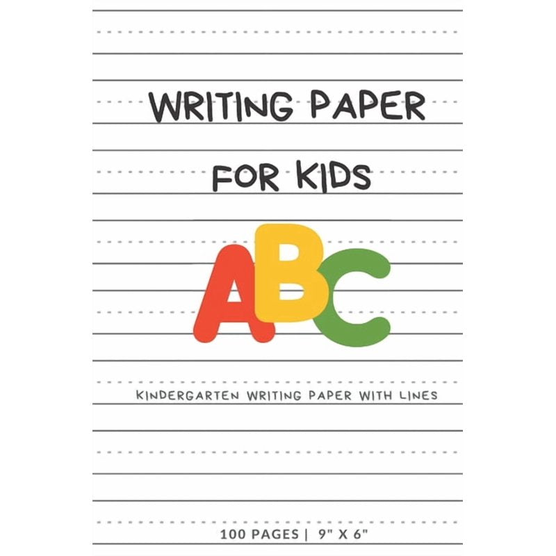 Kids Writing Paper ABC Kindergarten Practice Sheets 100 Pages 9x6 Inches