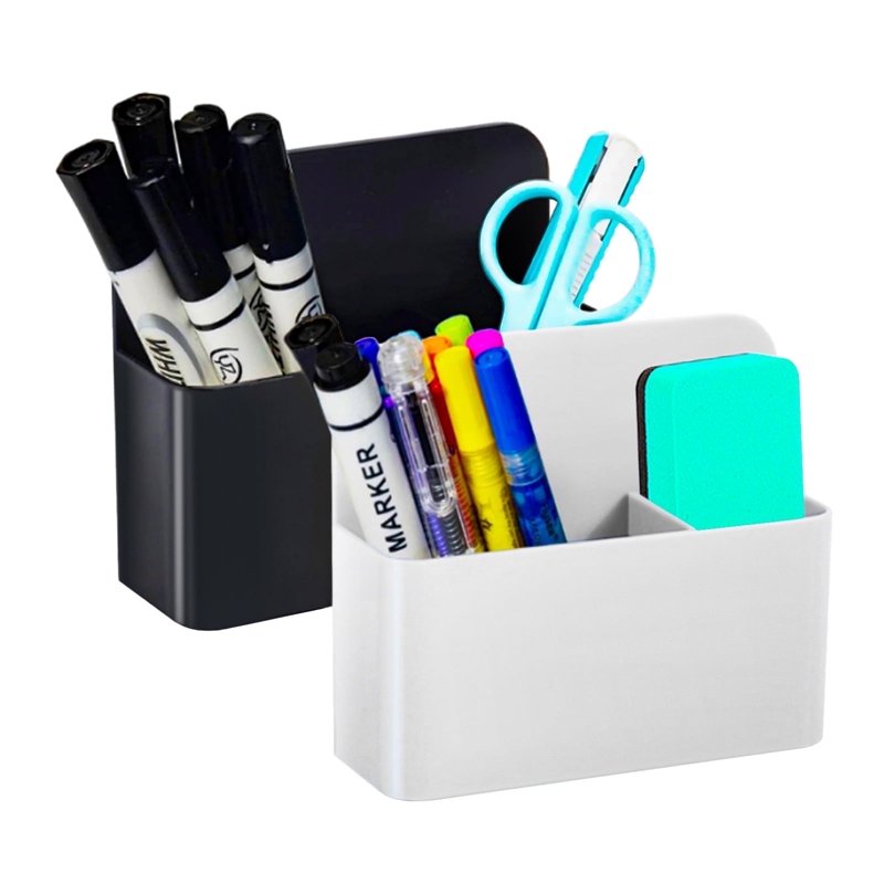 Magnetic Pen Holder for Whiteboards, Fridges & Lockers – 2 Pack