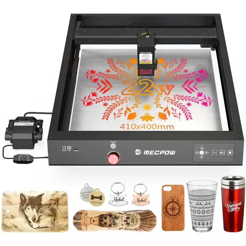 Laser Engraver 22W with Large 16x5.75 Inch Working Area for Wood Metal Acrylic Leather