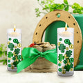 Holiday Vase Filler Set Shamrocks Green Beads & Faux Diamonds for St Patrick's Day Decor