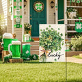 St Patrick's Day Garden Flag Shamrock Yard Sign Outdoor Decor Double Sided