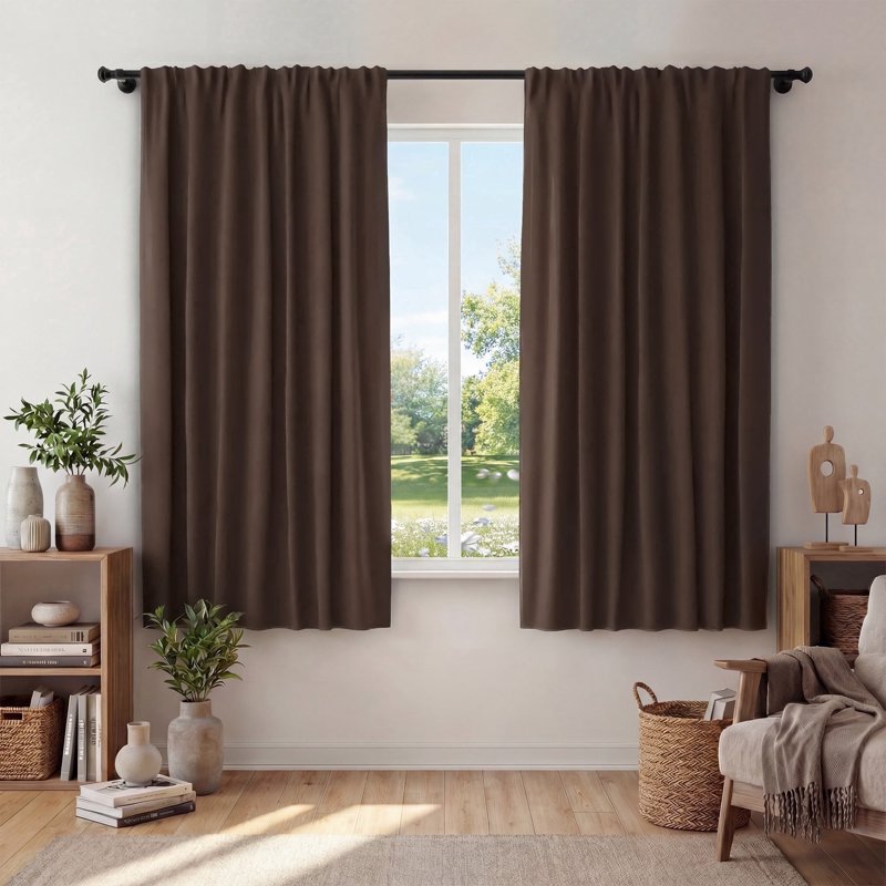 Blackout Curtains 2 Panels Light Blocking Room Darkening Window Drapes