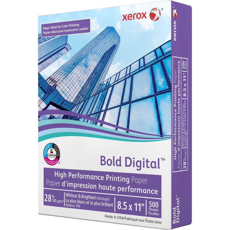 Xerox 8.5 x 11 White Digital Printing Paper 500 Sheets - Professional Bond
