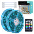 Indoor Multicolor LED Strip Lights Kit - 100ft, Remote Control, Cuttable