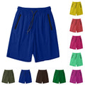 Men's Athletic Shorts with Drawstring Waist and Zipper Pockets - Breathable Mesh Running and Basketball Shorts, Plus Size