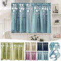 Blackout Cafe Curtains for Small Windows - Thermal Insulated Water-Resistant Short Kitchen & Bathroom Drapes