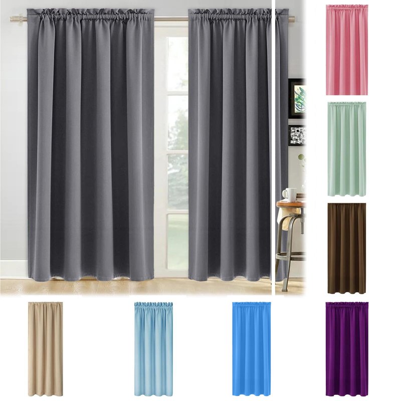 Blackout Curtains for Bedroom Thermal Insulated Room Darkening Window Drapes - 2 Panels Set