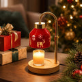 Dimmable Candle Warmer Lamp with Adjustable Height & Festive Pattern - Flameless Wax Melt Heater for Home Decor