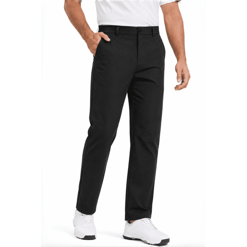 Men's Stretch Dress Pants - Quick Dry Business Casual Slacks, Flat-Front Fit