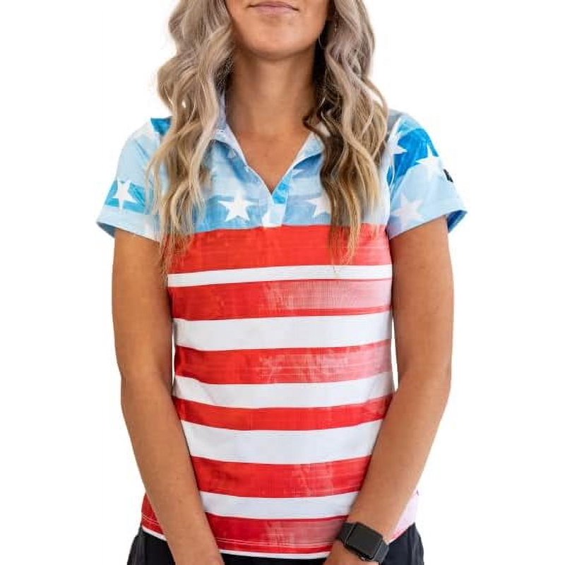 Women's Golf Polo Shirt - Performance Moisture-Wicking V-Neck Short Sleeve