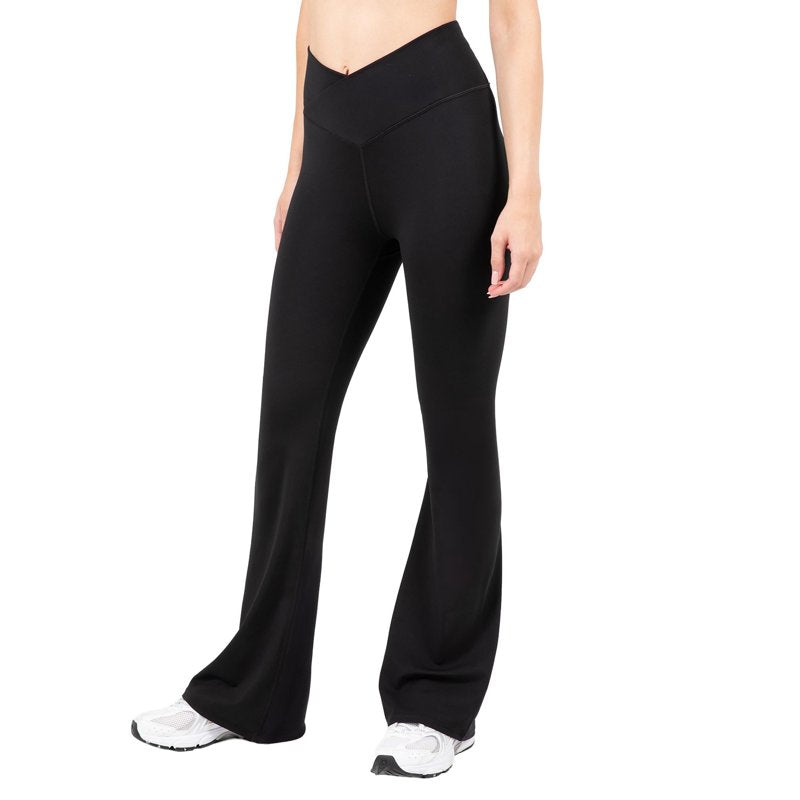 Women's Ultraluxe Crossover Flare Leggings with High Waist and 4-Way Stretch