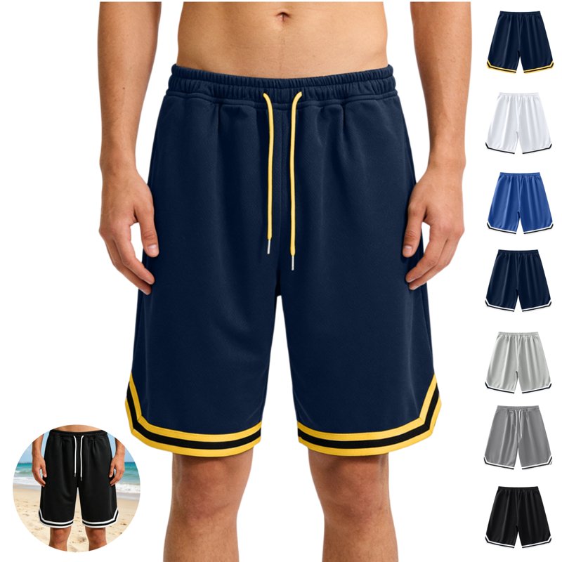 Men's Basketball Shorts Breathable Mesh Gym Workout Casual Loose Fit