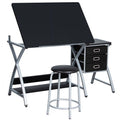 Adjustable Drafting Table with Stool - Multi-Use Art & Workstation