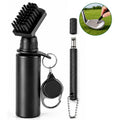 Golf Club Cleaner Brush with Water Bottle & Clip - Portable Groove Cleaner