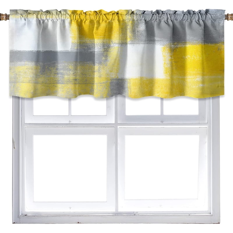 Kitchen Valances Window Treatments - Modern Half Curtain for Living Room & Bedroom
