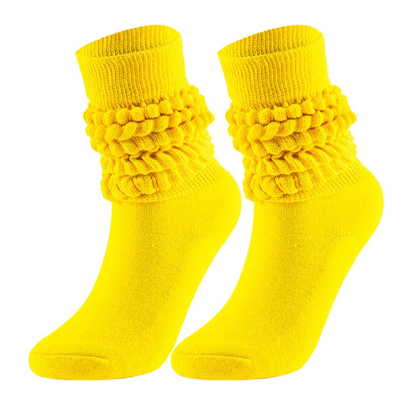 Z03 Yellow Unisex Medium High Tube Bubble Socks - Compression Crew Socks