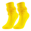Z03 Yellow Unisex Medium High Tube Bubble Socks - Compression Crew Socks