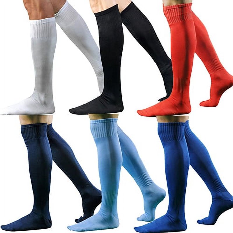 Men's Over Knee High Sport Socks for Soccer Football Baseball Hockey - Yellow