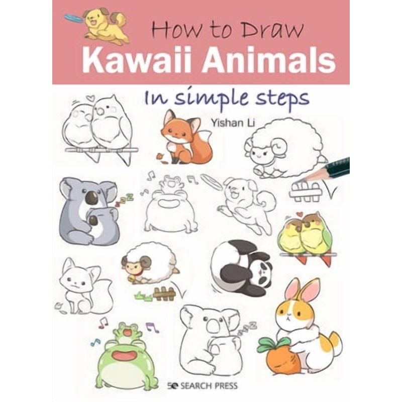 Kawaii Animal Drawing Sketch Pad for Kids & Adults - Learn to Draw Cute Animals