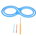 Plastic Knitting Kit with Crochet and Suture - Easy Craft Yarn Set for Scarves, Hats, Socks