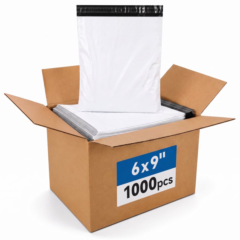 Poly Mailers Bulk Pack - Waterproof Self-Sealing Shipping Bags for Clothing & E-commerce