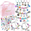 Kids Charm Bracelet Making Kit with Beads and Charms - DIY Jewelry Craft Set
