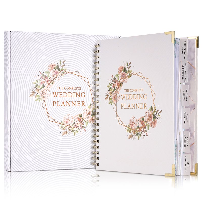 Wedding Planner Organizer with Countdown Calendar & Notes - 188 Pages, Multi-Color
