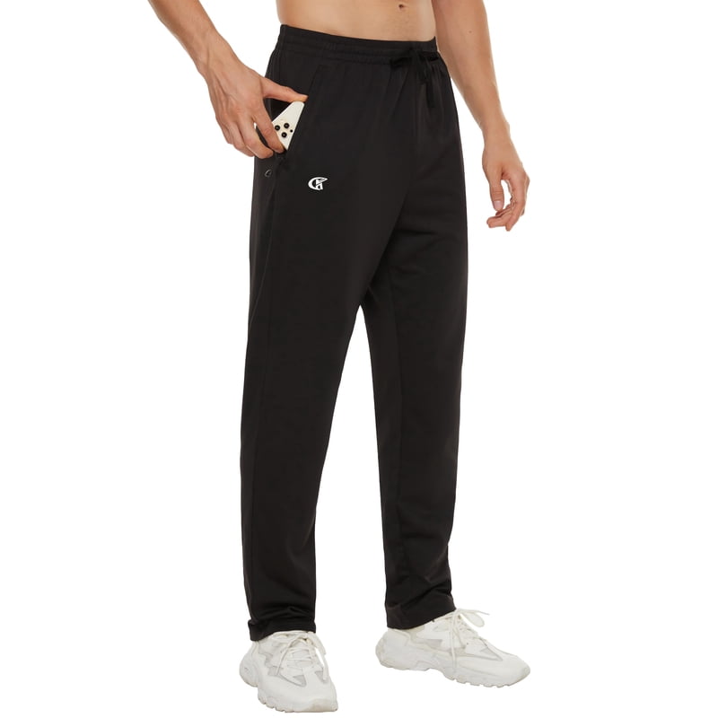 Men's Lightweight Jogger Pants with Zipper Pockets - Breathable Athletic Pants