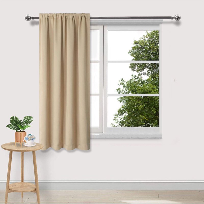 2Pcs 45x38 Inch Heat Insulation Curtains for Bedroom Kitchen Energy Saving
