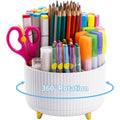 360° Rotating Desk Organizer with 5 Large Compartments for Office & Home