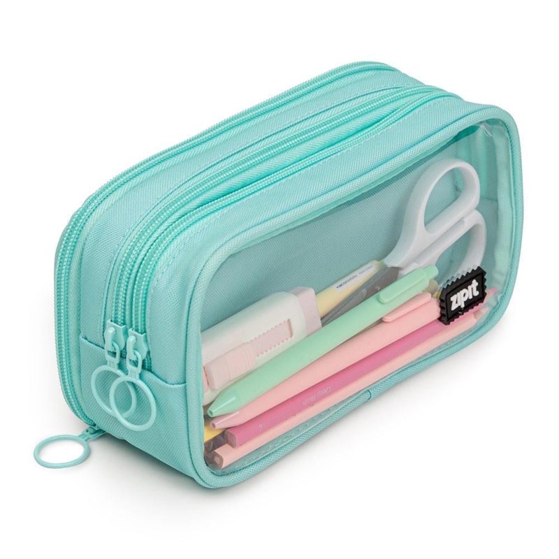 Large Capacity Double Compartment Pencil Case - Sturdy & Washable Organizer