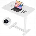 ZUNMOS Mobile Standing Laptop Desk with Hidden Casters - White (Variation: White)
