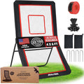 Multi-Sport Lacrosse Rebounder Net 4x6 ft with Adjustable Angles & Carry Bag