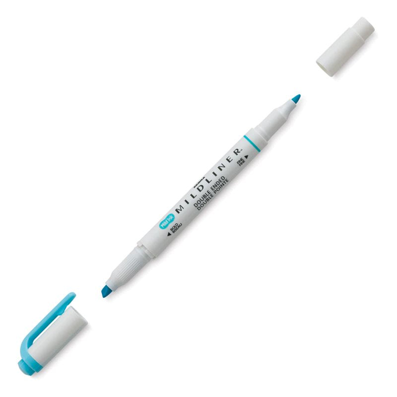 Double Ended Art Marker for Drawing and Highlighting - Blue