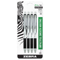 Zebra Z-Grip Flight Retractable Ballpoint Pen 1.2mm Black, 4-Pack