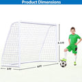 ZenSports 8FT x 5FT Portable Soccer Goal Net PVC Frame — Outdoor Training for Adults and Kids