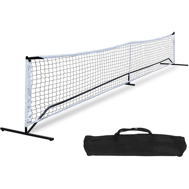 Portable Pickleball Net System 22FT with Steel Frame & Carrying Bag for Outdoor Sports