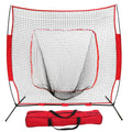 7 Ft Baseball Softball Practice Net with Carry Bag & Metal Frame for Hitting Pitching & Fielding Training